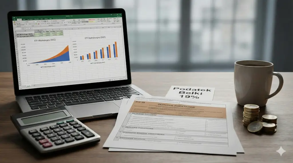 ETF akumulujący czy dystrybucyjny, jak działa podatek od dywidendy i kiedy „Belka” pojawia się realnie?